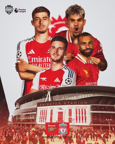 مباراة ليفربول وارسنال - الدوري الانجليزي 2024