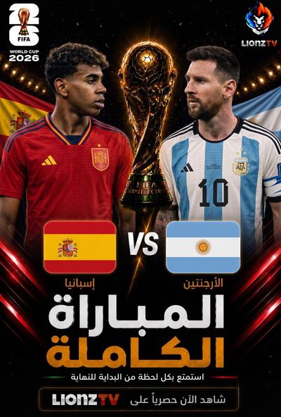 مباراة اسبانيا والارجنتين مع مراسم التتويج - نهائي كاس العالم 2026
